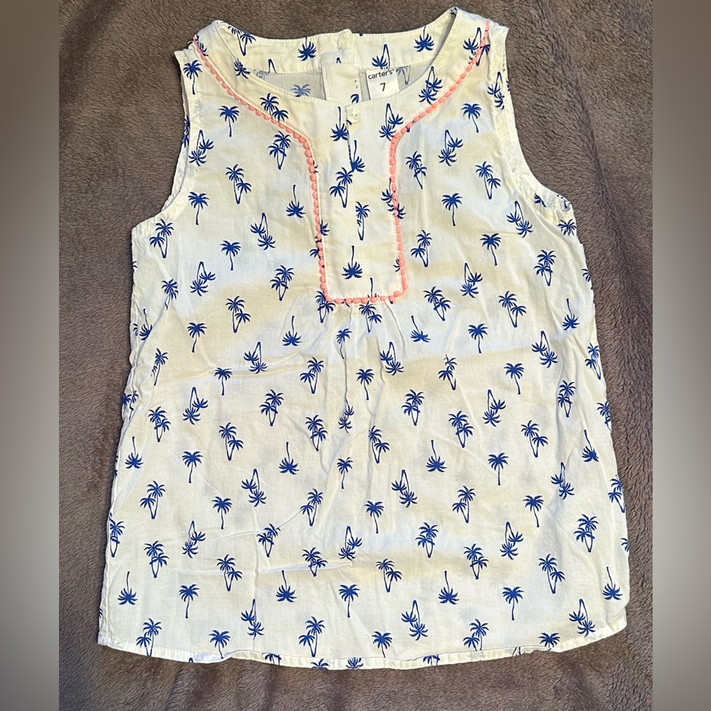 Carter's Blue Palm Print Top